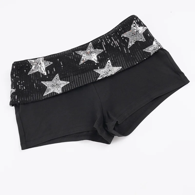 Fashion Street Sequined Shiny Low Waist Hot Pants Hot Girl Dancing Shorts Women