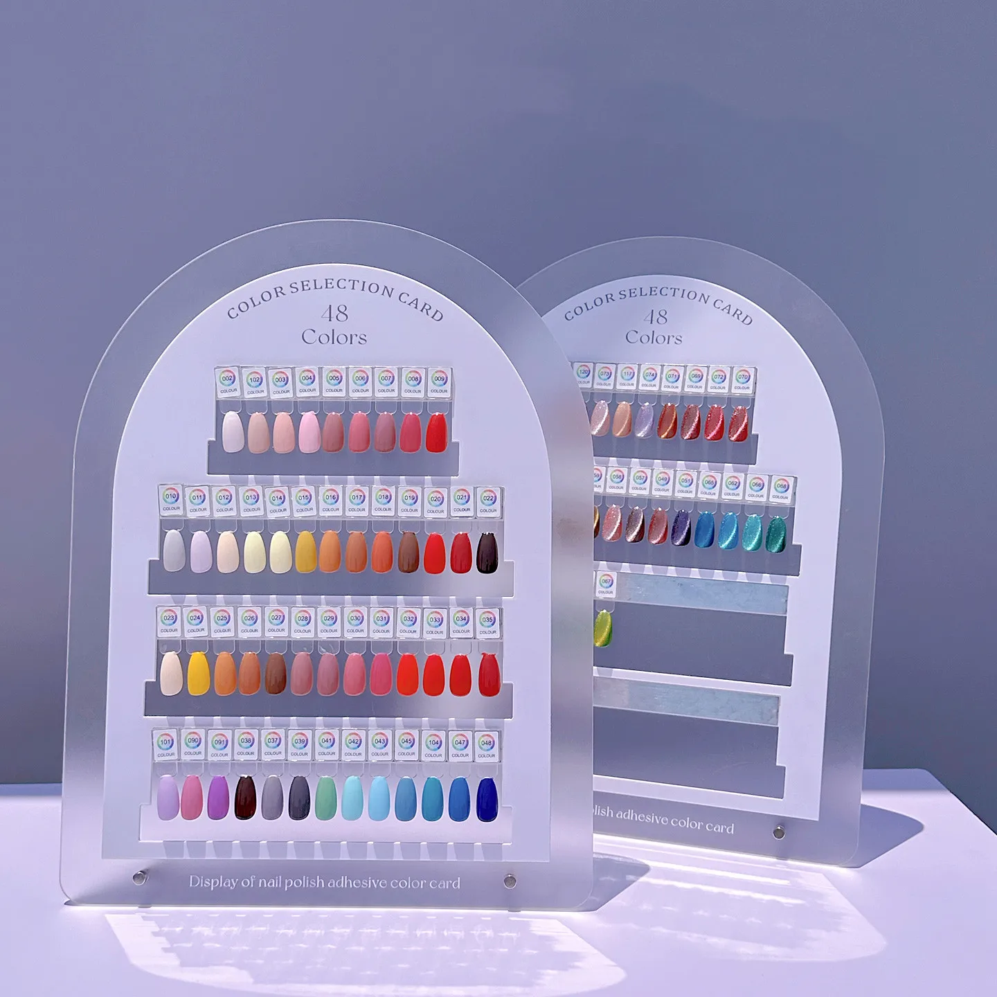 

48 Colors Nail Art Magnetic Display Board Nail Polish Glue Color Display Stand Magnetic Absorbing Detachable Nail Art Swatch