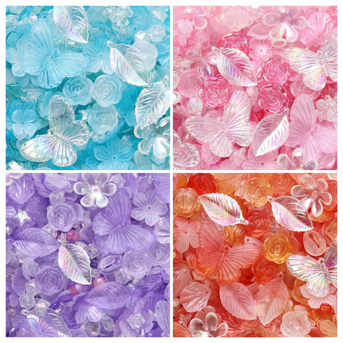 

20g Acrylic Mixed Shape Beads Set for Handcrafted Creative Bracelet & Assorted Color Clavicle Necklace Design Kits