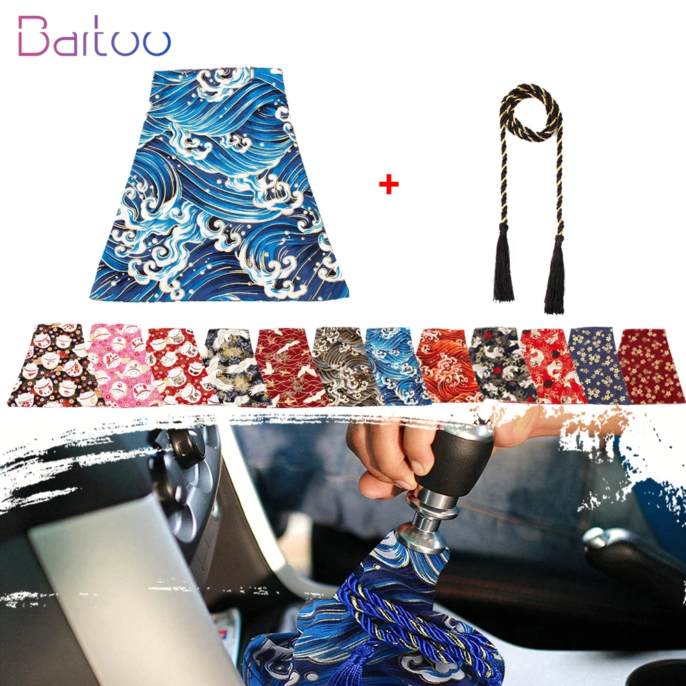 New JDM Samurai Sword Gearbox Gear Decoration Parts Shift Knob Boot Cover Pattern Style Shifter Knob Collar Dust Cover SFN137