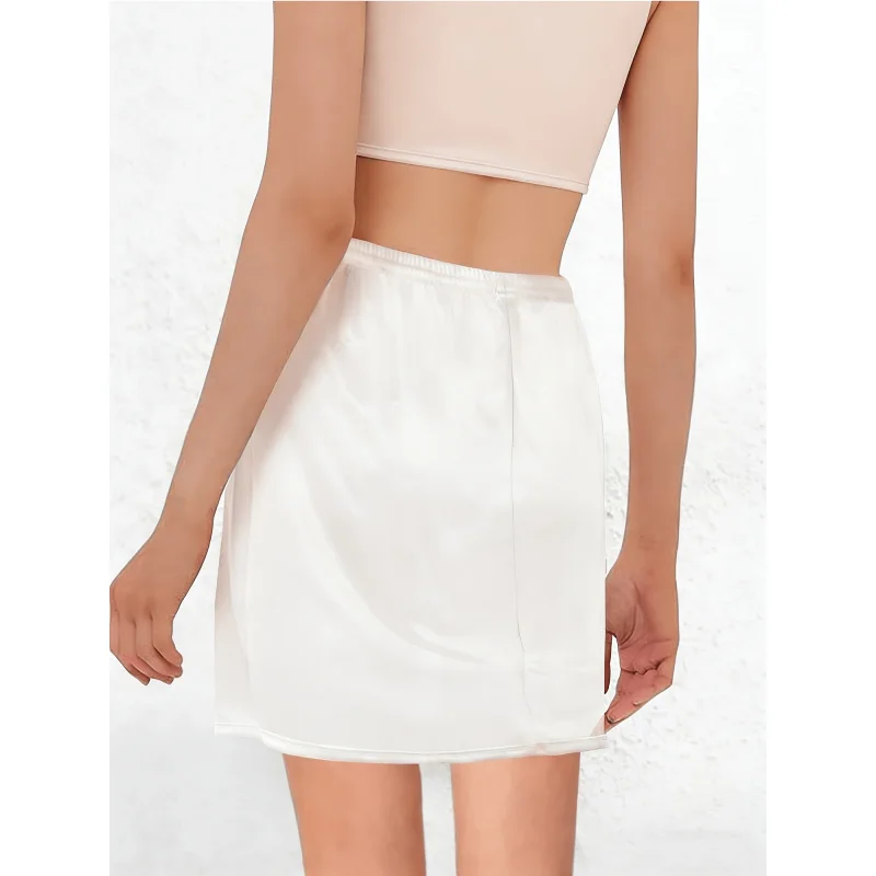 Women's Solid Skirt, Elegant Seamless Breathable Petticoat, Women's Lingerie and Shapewear