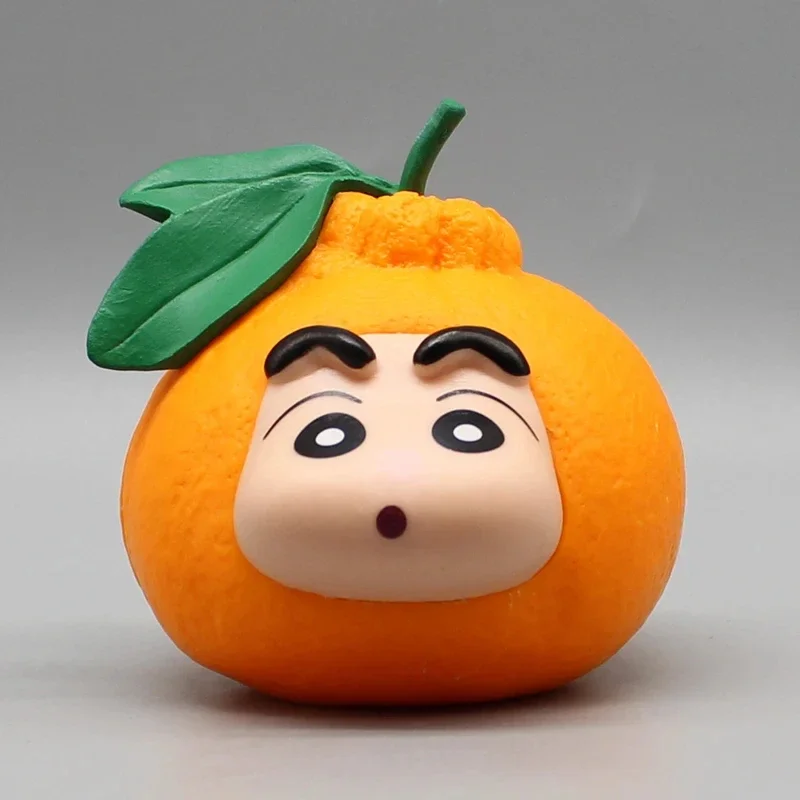 New Crayon Shin-Chan Fruit Series Cos Apple Banana Tangerine Gk Anime Figure Ornaments Collection Gift Model