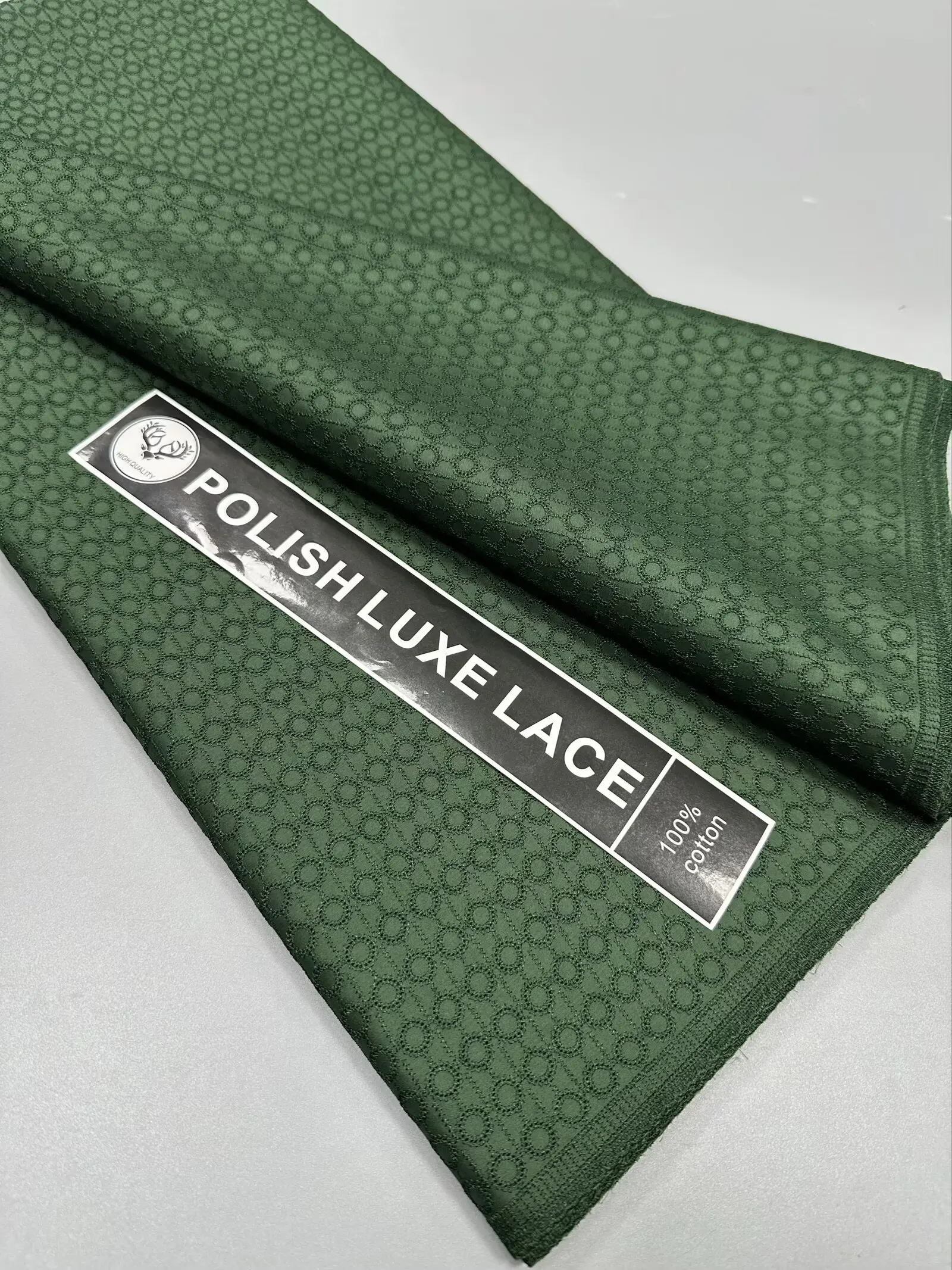 

Luxury African Polish Lace Fabric 2025 High Quality Polish Lace French 100% Cotton Lace Nigeria For DIY Men Dress