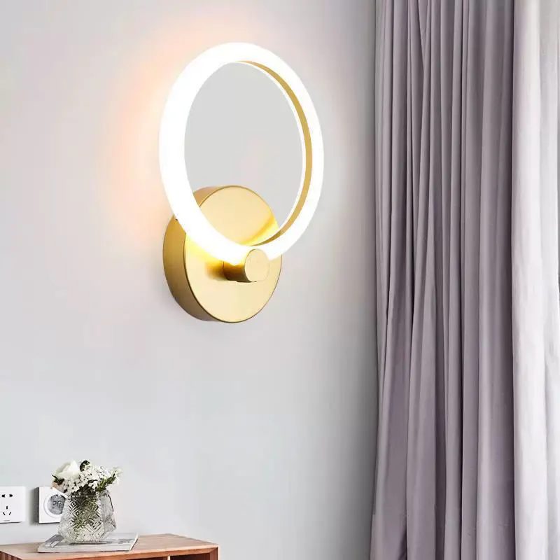 Nordic Bedhead Luxury Background Wall Modern Bedroom Background Creative Wall Lamp