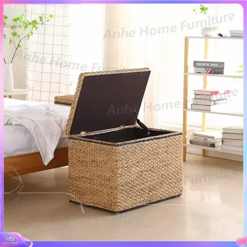Handmade Natural Seaweed Pet Bed Cat Dog Nest Woven Grass House Soft Warm Winter Kennel Puppy Sleeping Mat Home Decor Storage