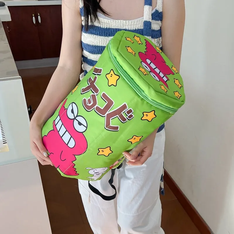 Crayon Shin-chan Cute Cartoon Waniyama San Biscuit Bucket Backpack Kawaii Periphery Double Shoulder Bag Lovely Holiday Gifts