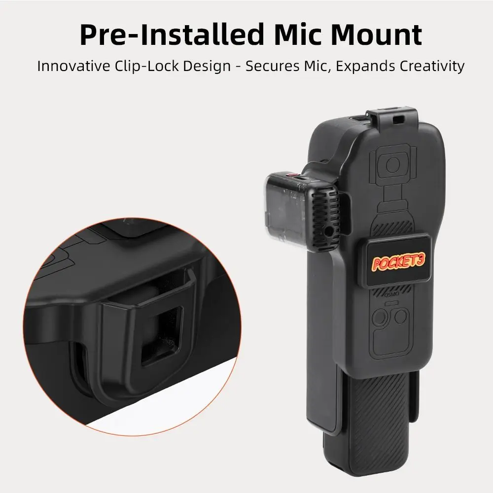 Anti-fall Protective Lid Quick Release Rotatable Pattern Flip Upper Cover with Lens Filters Storage for DJI Osmo Pocket 3