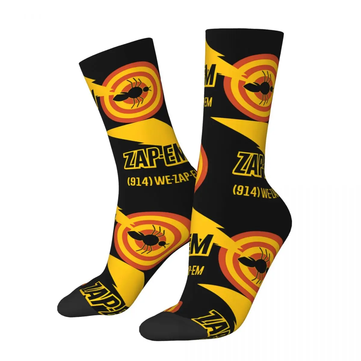 Happy Funny Awesome Men's Socks Vintage Harajuku Zap-em Man Street Style Novelty Casual Crew Crazy Sock Gift Printed