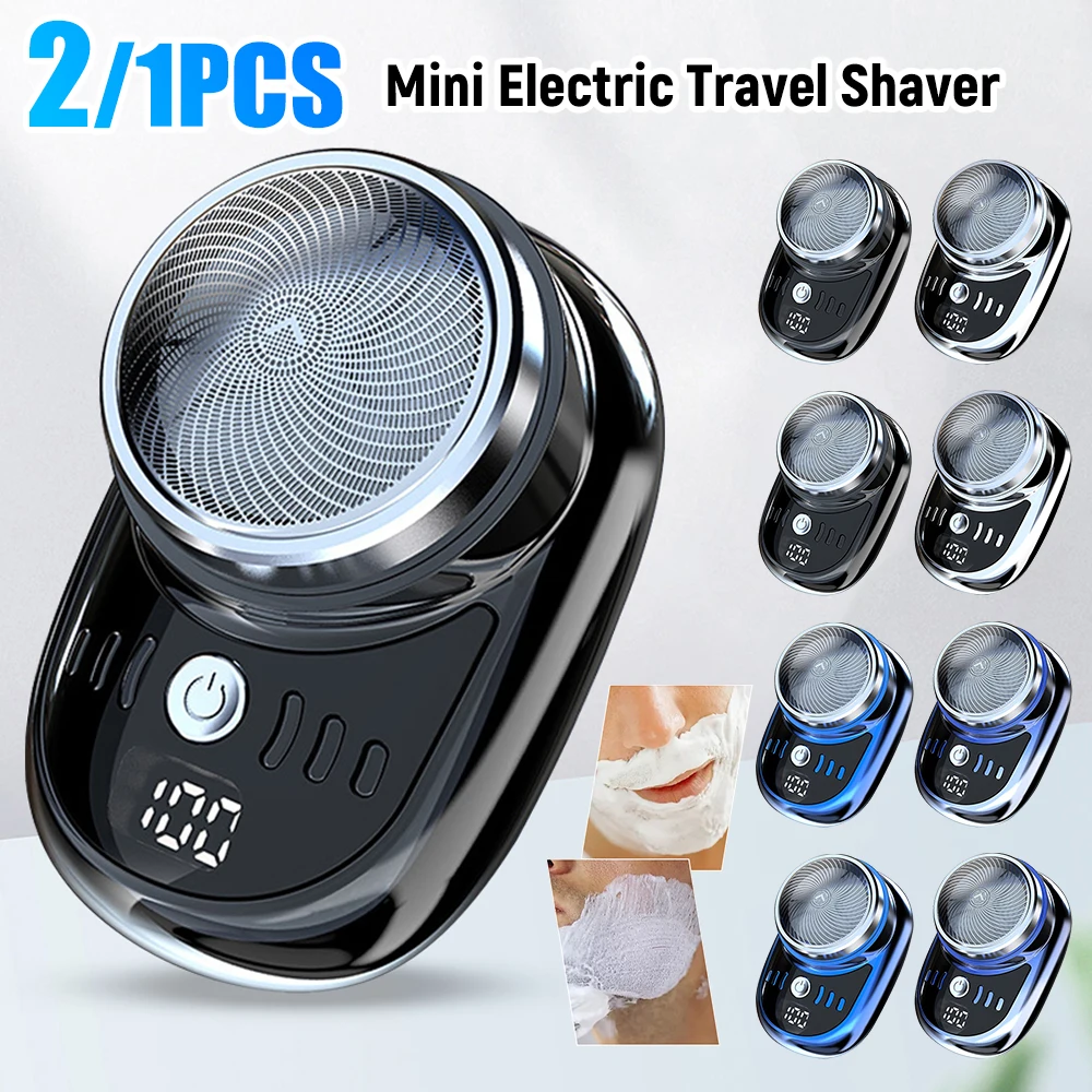 

Portable Electric Shaver Wet And Dry Use Cordless Razor with Digital Display Rechargeable Mini Travel Shaver Home Shaving Tool