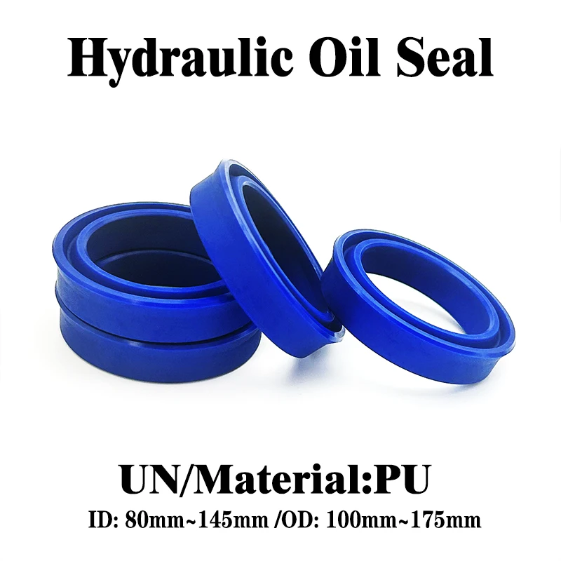 

High-Quality Blue UN Hydraulic Piston Oil Seal Made of Polyurethane ID 80mm~145mm OD 100~175mm for Construction Machinery