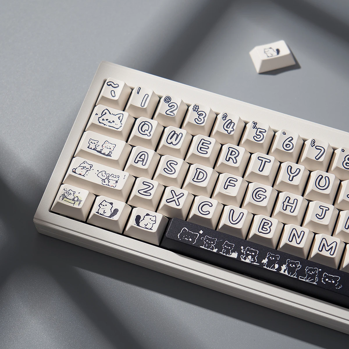 

148-клавишные колпачки для клавиш с милым котенком и котом, колпачки для клавиш Cherry Profile PBT для механических клавиатур Cherry MX Switch