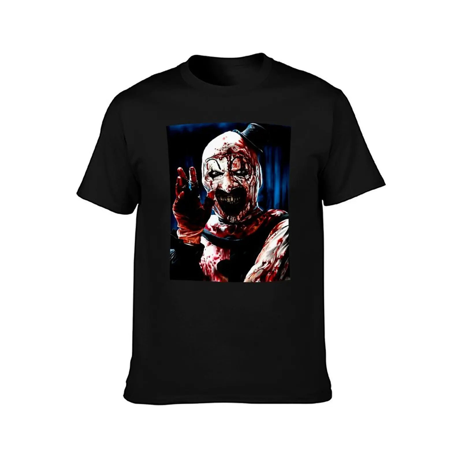 The Clown Drawing Art T-Shirt, Cool Short Sleeve T Shirt, Loose Casual Summer Unisex Top