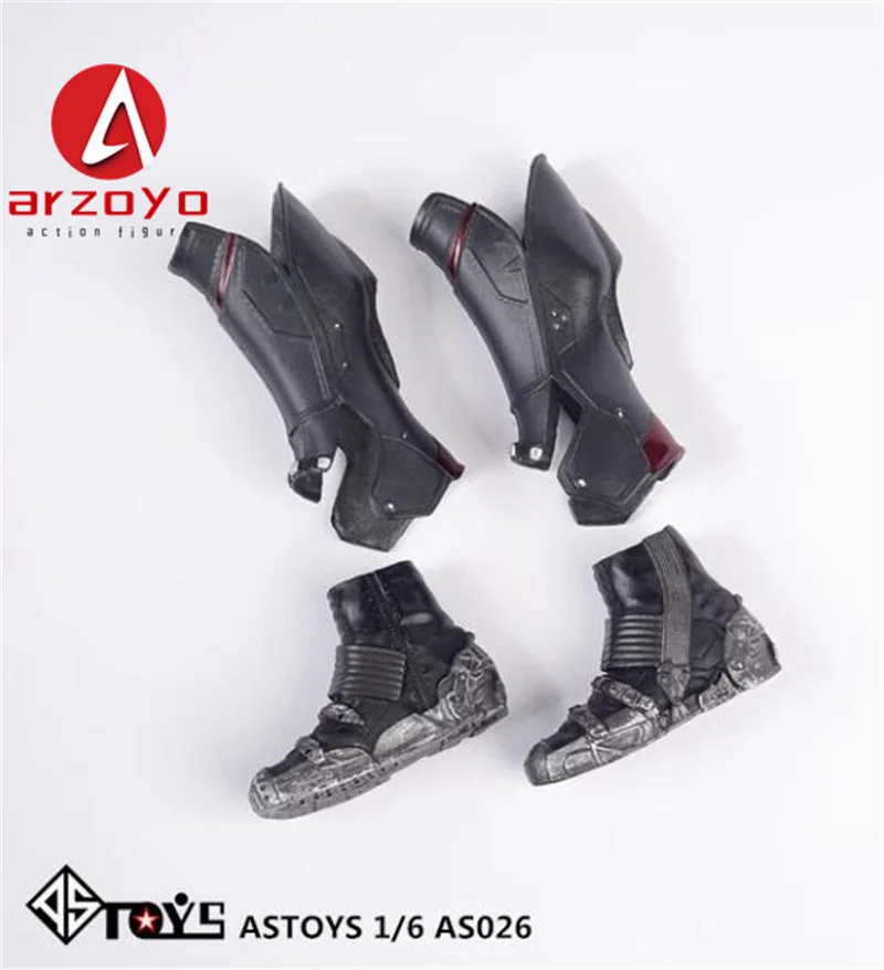 ASTOYS AS006 AS026 1/6 Schaal Zwart Solid Combat Tactische Laarzen Falcons Combat Boots Model voor 12 ''Afneembare Voeten Action Figur