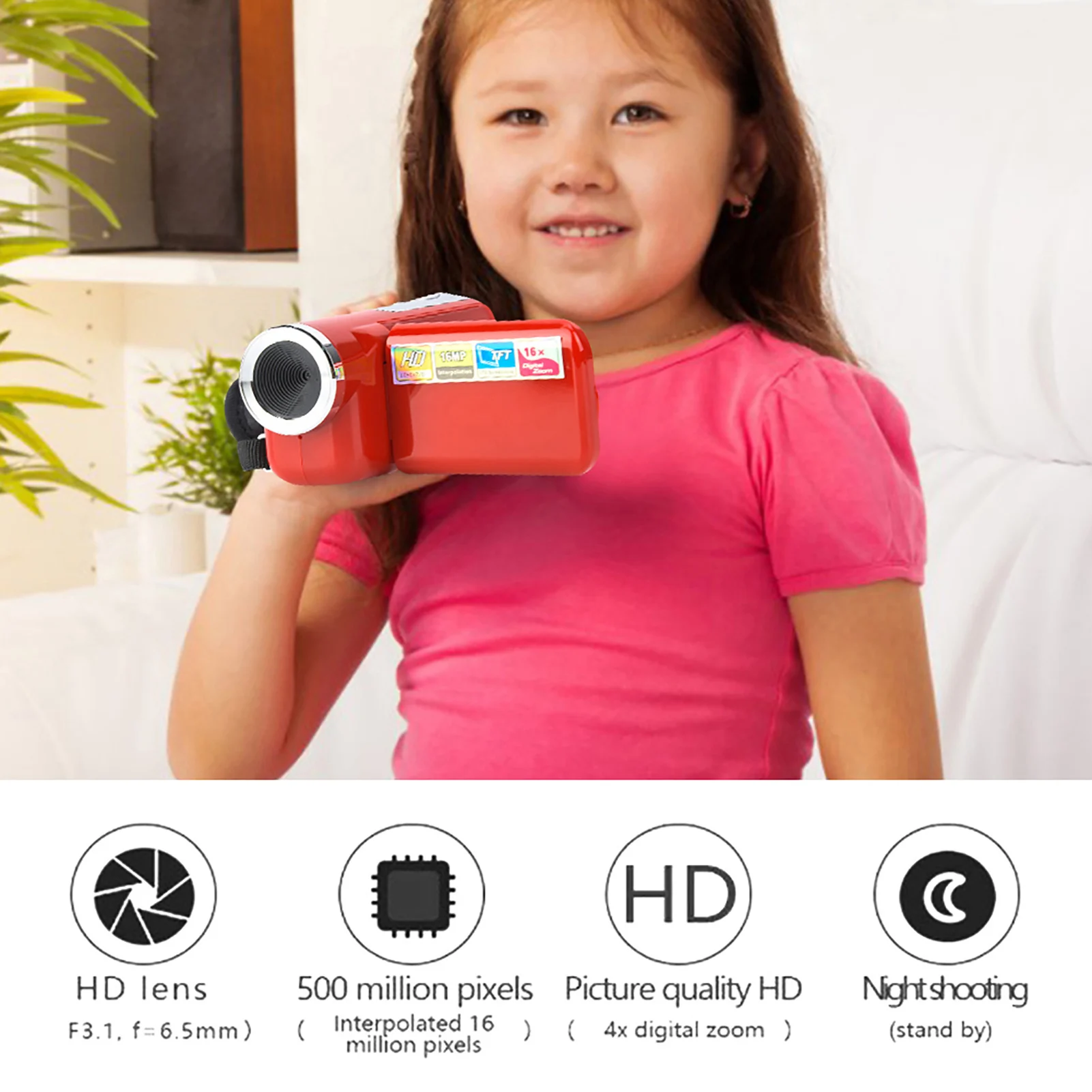 Portable Children Kids HD Digital Video Camera Camcorder with  LCD Sceen  Digital Video Camera  Camcorder Recorder
