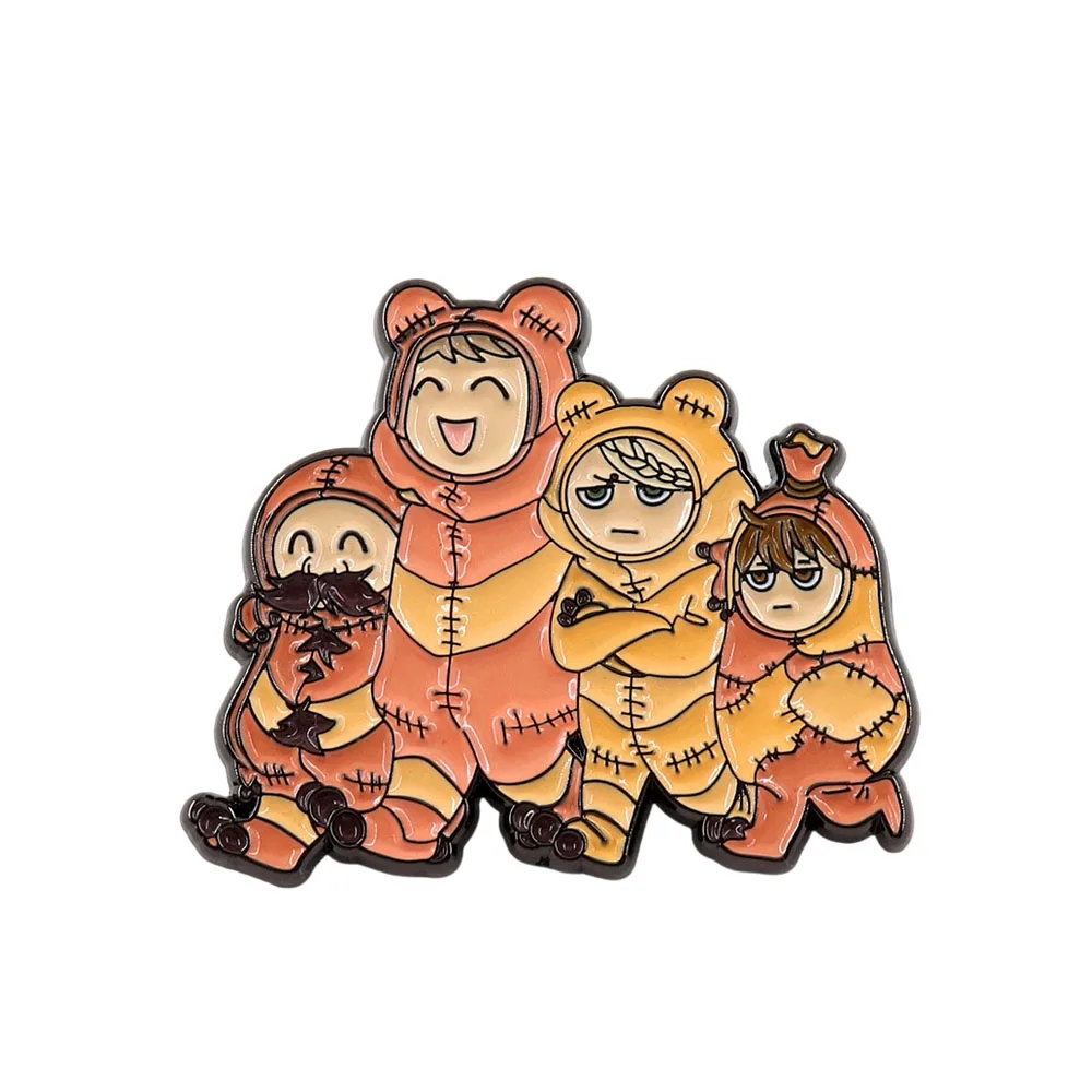 Animación de mangá japonesa Delicious in Dungeon, alfileres de metal, imagen de disfraz protagonista, lindo broche de solapa, mochila, sombrero, accesorios
