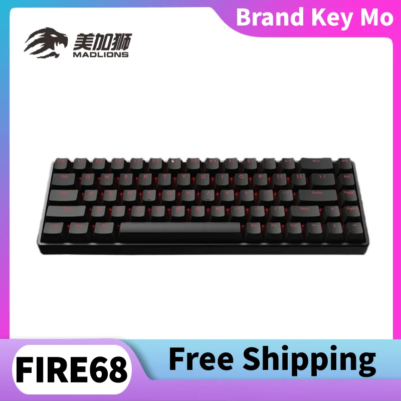 MADLIONS FIRE68 8K Magnetic Axis Mechanical Keyboard Gatateron Full Key Hot-swappable Macro Defines The Aluminum Gaming Keyboard