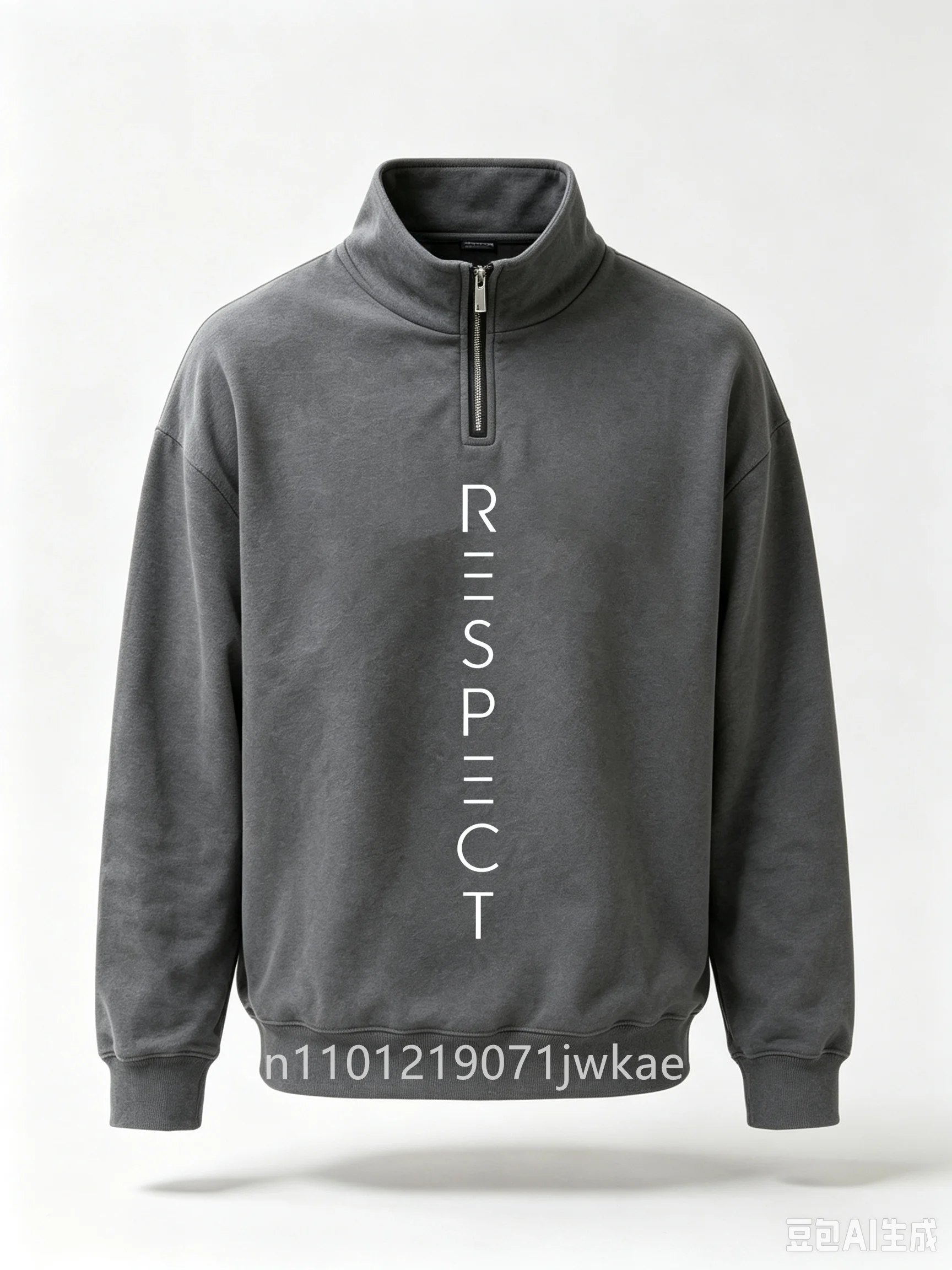 Spring Autumn New Casual Half Zipper Stand Collar Sweatshirt Trend Simple Slim Men Pullover Long Sleeve tops Men's Sweatshirt
