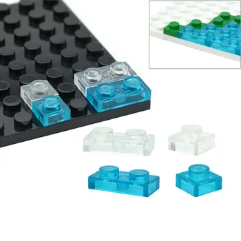 積木薄片 1x1 1x2 圓點透明藍白教育拼裝模型相容 3024 3023 10 最佳銷售 透明樂高 - №5