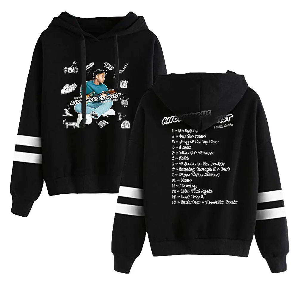 Malik Harris Merch Dromer Tour Pocketless Parallel Bars Mouw Sweatshirt Heren Hoodie Unisex Kleding