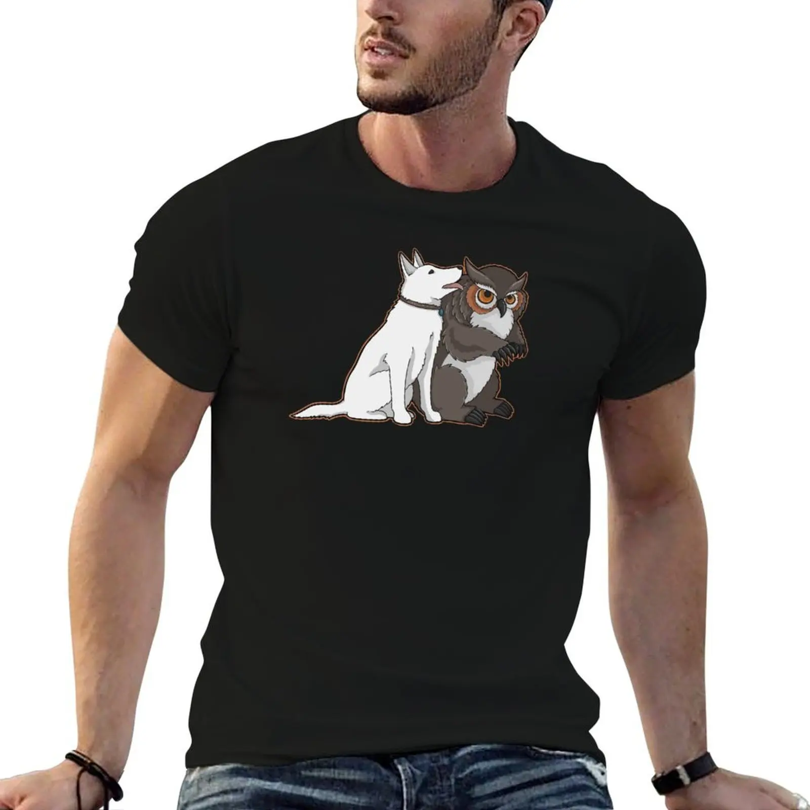 Cute Scratch & Owlbear BG3 T-Shirt t shirts for man slim fit t shirts designer men t shirt cotton 100% T-Shirt