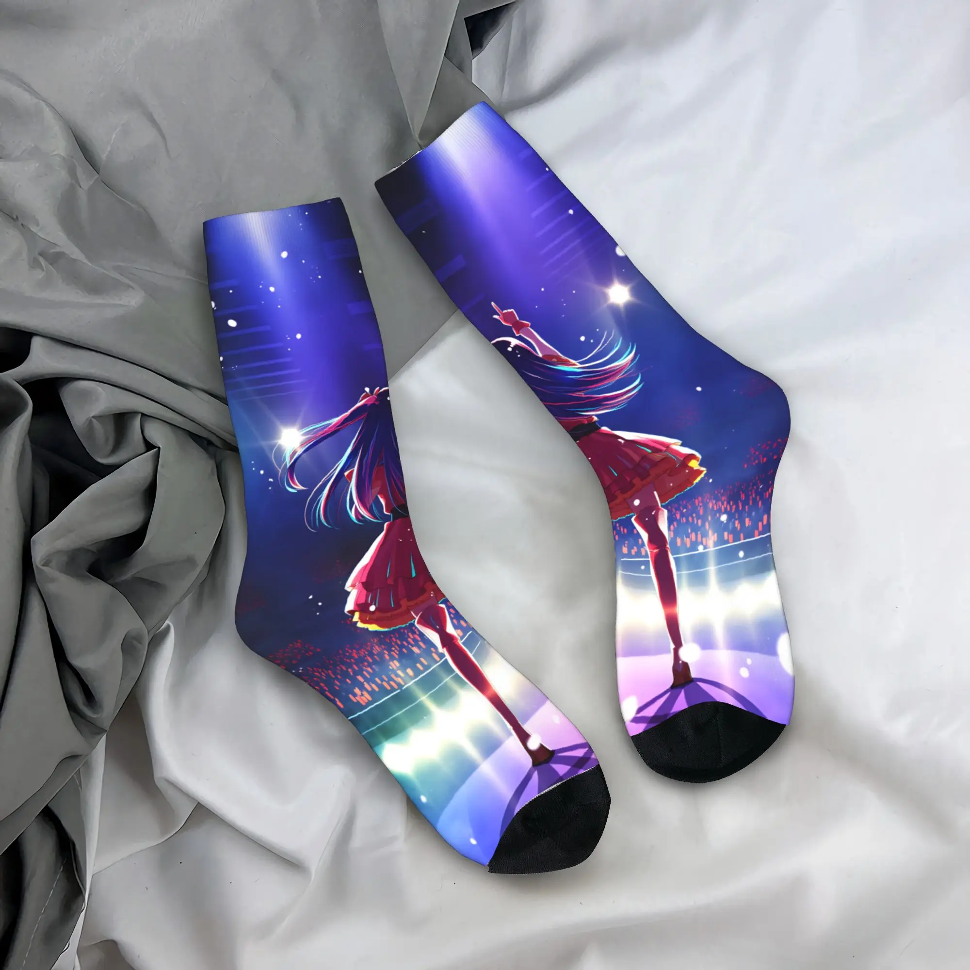 

Anime Oshi No Ko Ai Hoshino Stockings Retro Socks Men Quality Socks Autumn Outdoor Graphic Non-Slip Socks Gift Idea