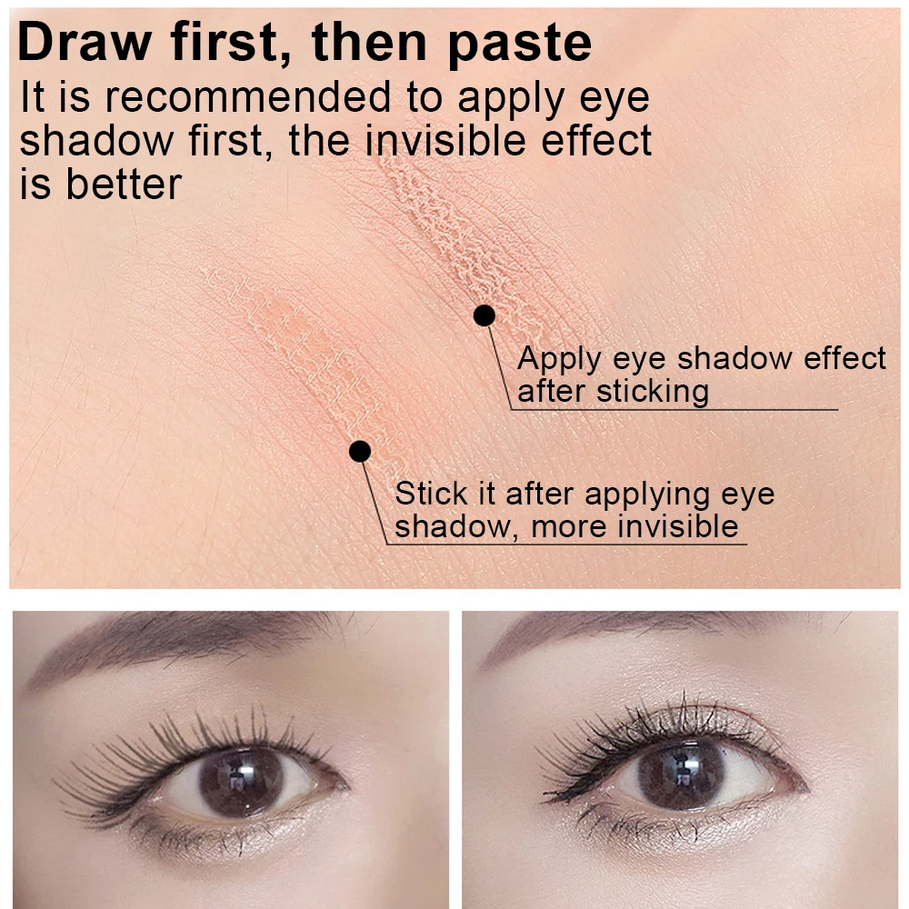 เทปติดตาสองชั้น 360 ชิ้น สติ๊กเกอร์ติดตาสองชั้นแบบใส ยกกระชับเปลือกตา ปิดตาตก แถบกาวในตัว อุปกรณ์แต่งหน้าสำหรับผู้หญิง