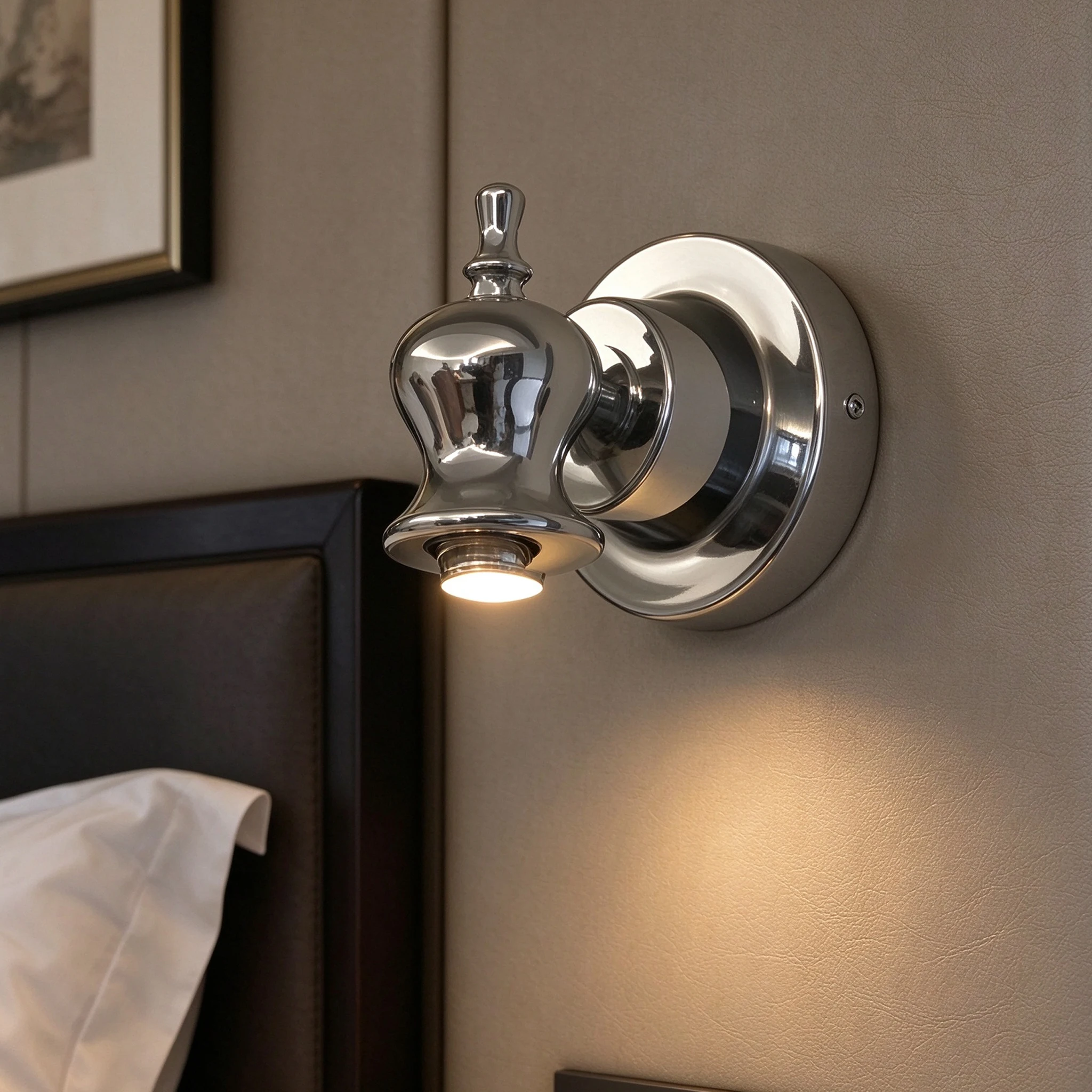 Modern Silver Wall Lamp Minimalist Iron Wall Light Bedroom Living Room Hallway Bathroom Porch Indoor Atmosphere Lighting Fixture
