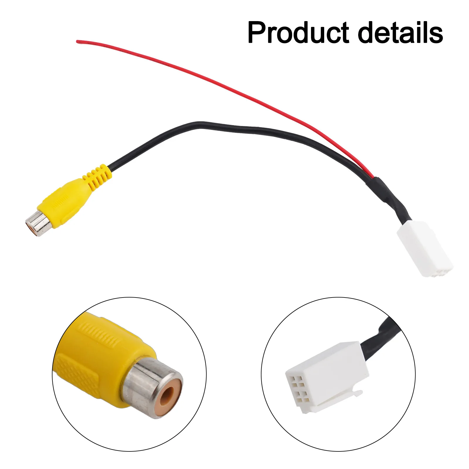 

4 Pin For Car Male Connector Radio Back Up Reverse Camera For RCA Input Plug Adapter Connector Radio Back Up Reverse Camera