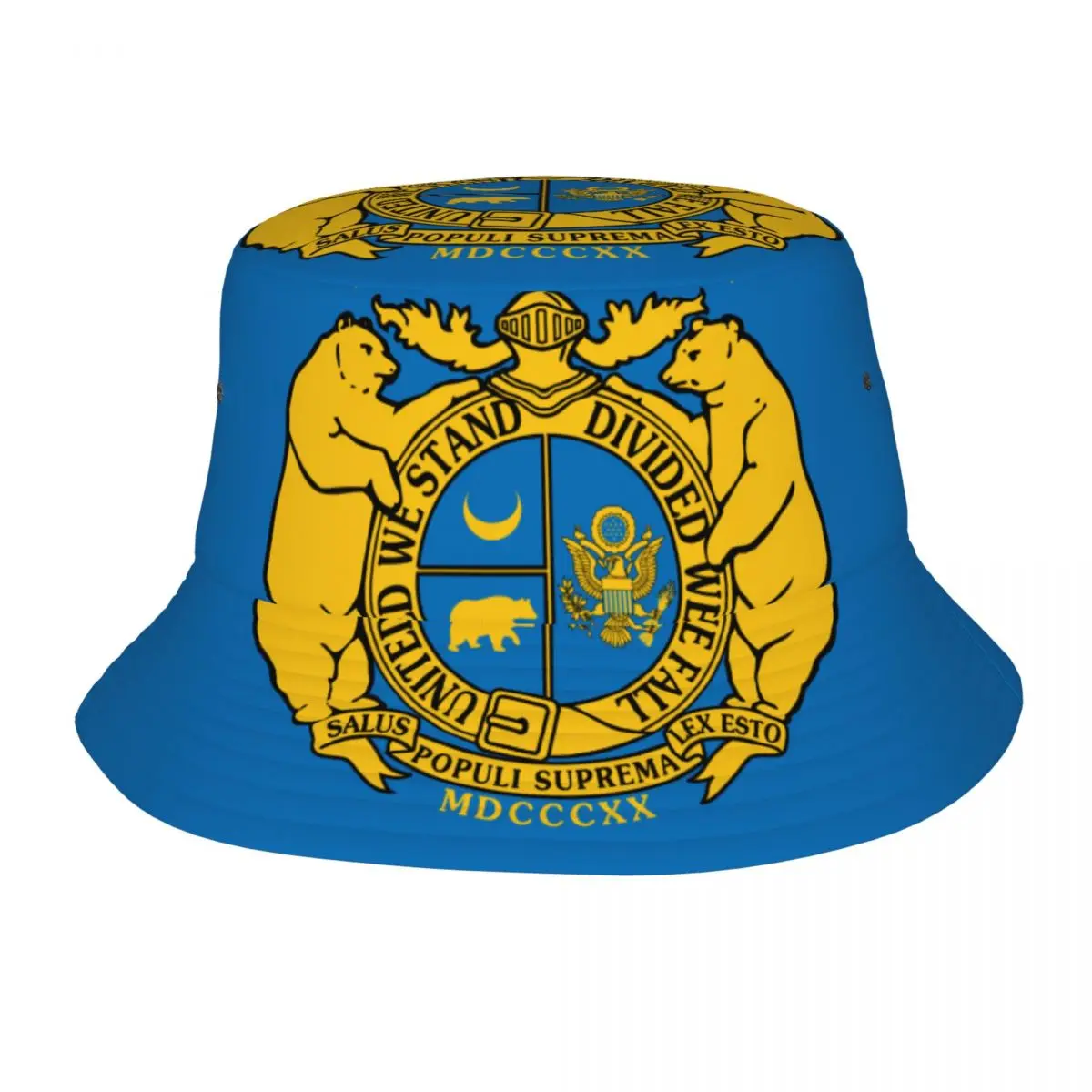 2023 Men Women Summer Flag Of The Missouri State Guard Bucket Hat Bob Fisherman hat Outdoor Travel Sun Visor Fashion Panama