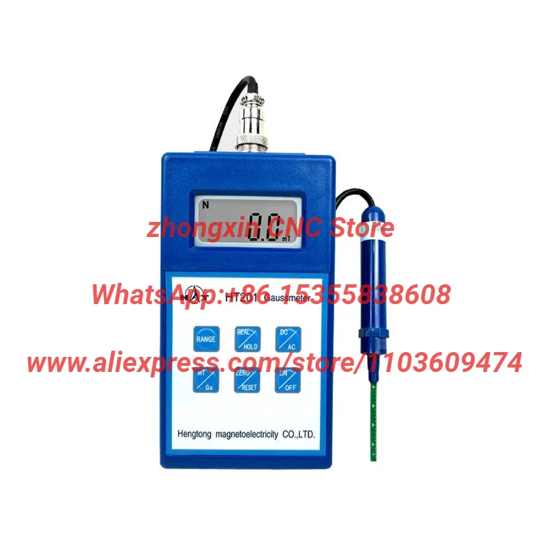 HT201 Measuring Rang 0-200mT-2000mT Gauss Tesla Meter Tester Handheld Digital Gaussmeter