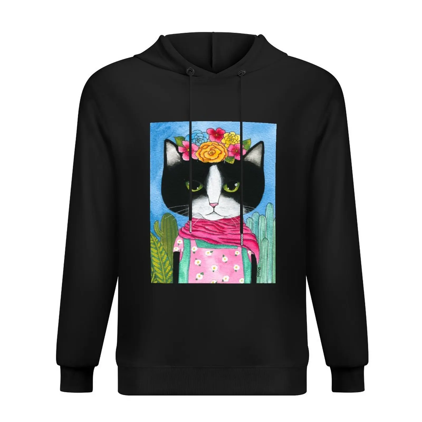 

Pretty Kitty Portrait Hoodie anime clothing aesthetic clothing men's winter sweater pullover hoodies