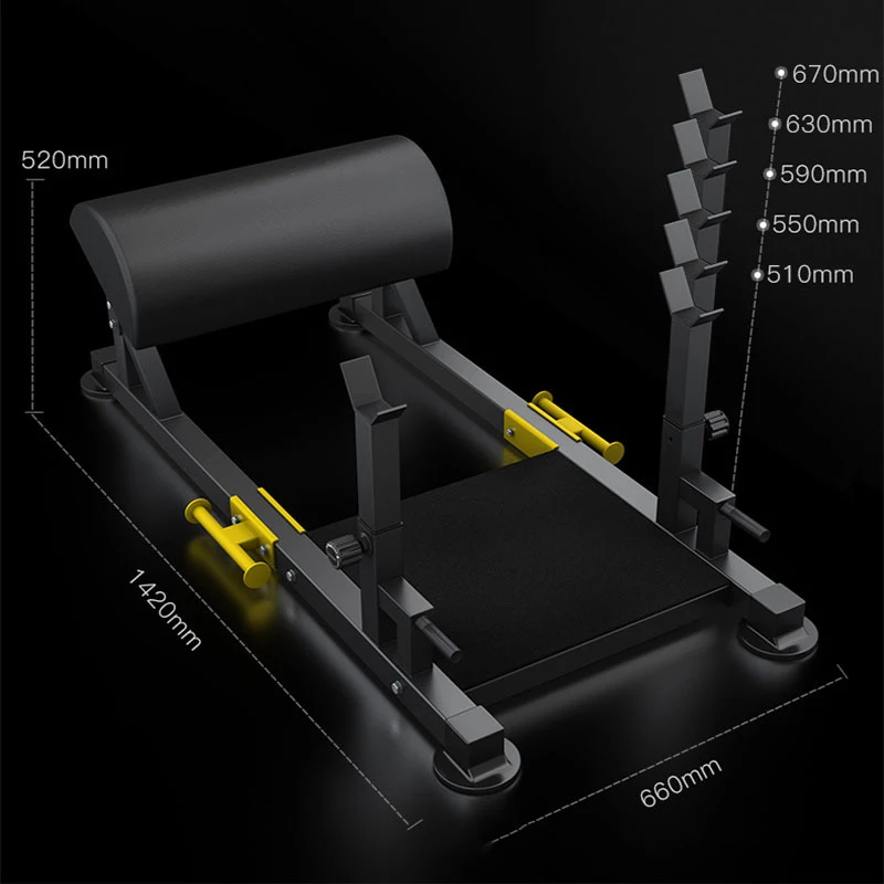 High Quality Modern Design Adjustable Gym Fitness Equipment Durable Steel Hip Thrust Bench Glute Trainer for Strength Trainingpr