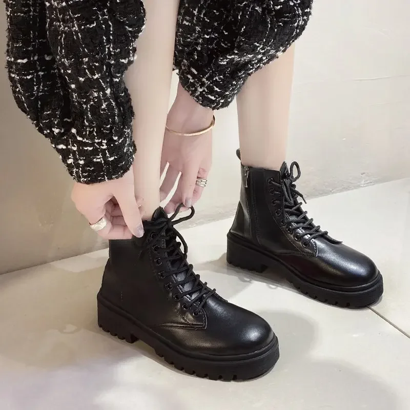 Women Boot 2024 Autumn Winter New Fashion Classic Short Boot Handsome Ankle Boot Work Clothes Shoe Botas Mujer