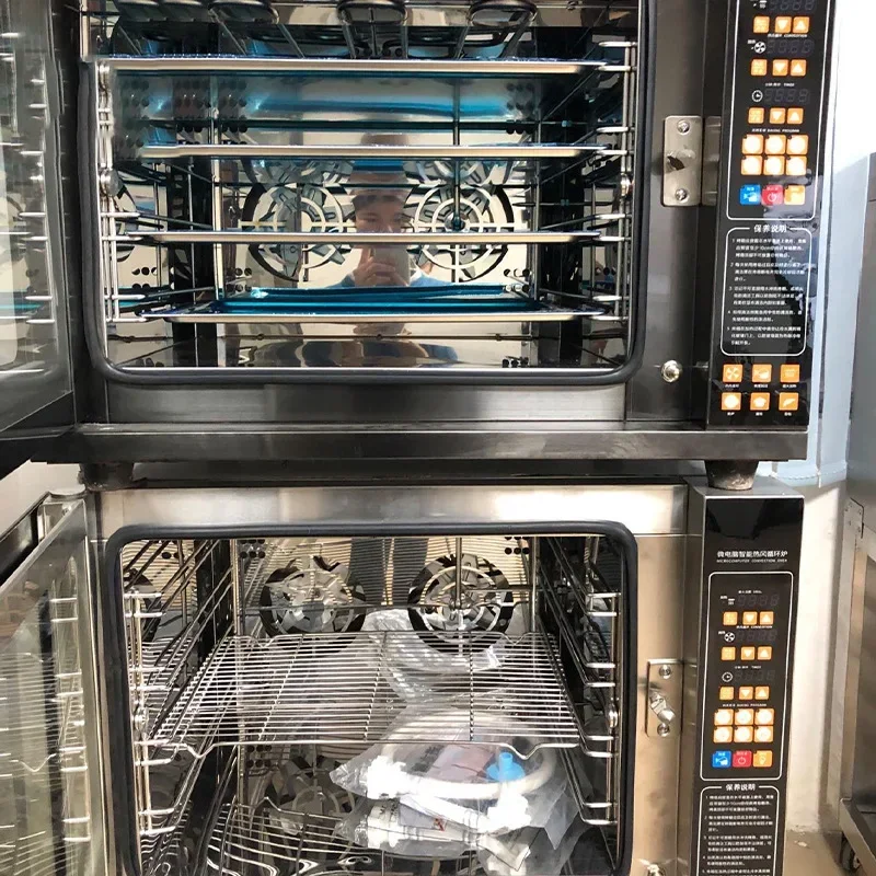 Small four-plate hot air circulation stove, moon cake roast chicken household oven, new four-layer pizza burger stove