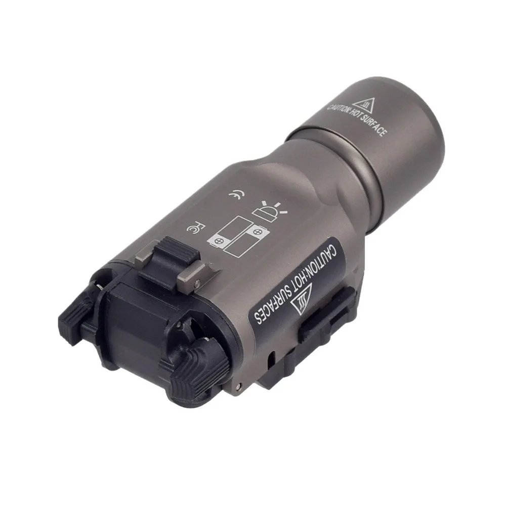 X300U/X300 Tactical Flashlight Upgraded White LED Hanging Pistol Light Gun Accessories for Outdoor Hunting Fit 20mm Rail