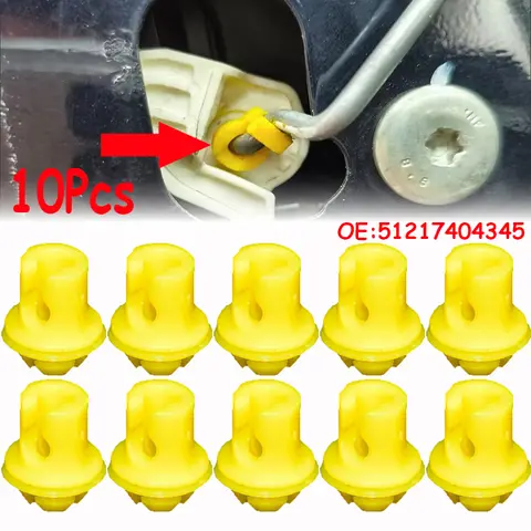 10Pcs Yellow Plastic Car Interior Door Clips Door-Lock Mechanism #51217404345 For BMW 3 Series E21 E30 E36 E46 E90 E91 E92 E93