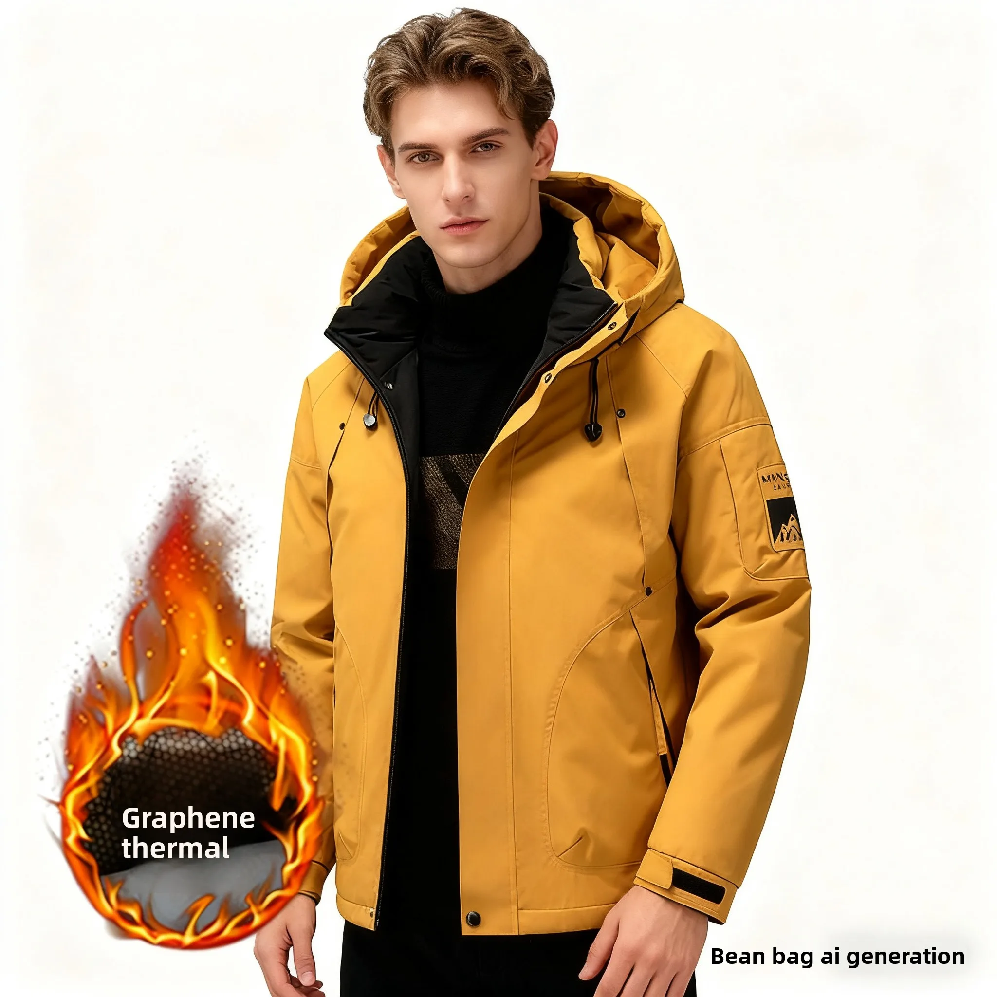 

Winter Warm Windbreaker Cargo Jackets Men Motorcycle Military Waterproof Male Hooded Jacket Camping Outdoor Hiking Men's Coat