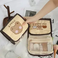 Bear Make Up Bag Women Makeup Hanging Toiletries Organizer Travel Jewelry Fold Cosmetic Brushes Wash Kits Case Pouch