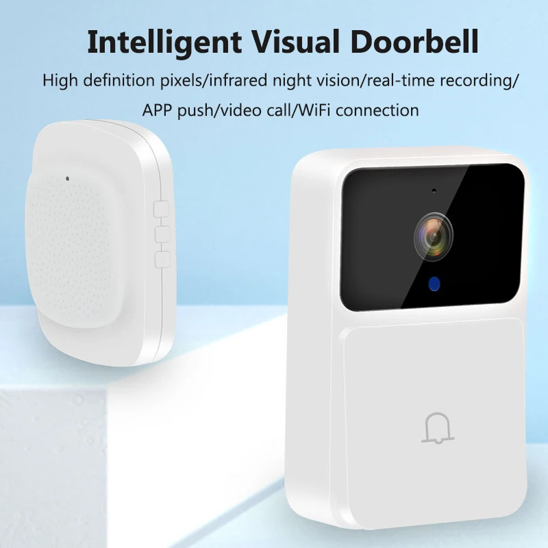 WIFI Smart Visual Doorbell HD Camera Night Vision Wireless Surveillance Video Door Bell Two Way Intercom Voice Change For Home