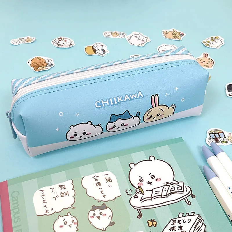 

Chiikawa Pencil Case Usagi Cartoon Cute Figure PU Durable Eraser Pen Storage Stationery Bag Student Creative Prize Portable Gift