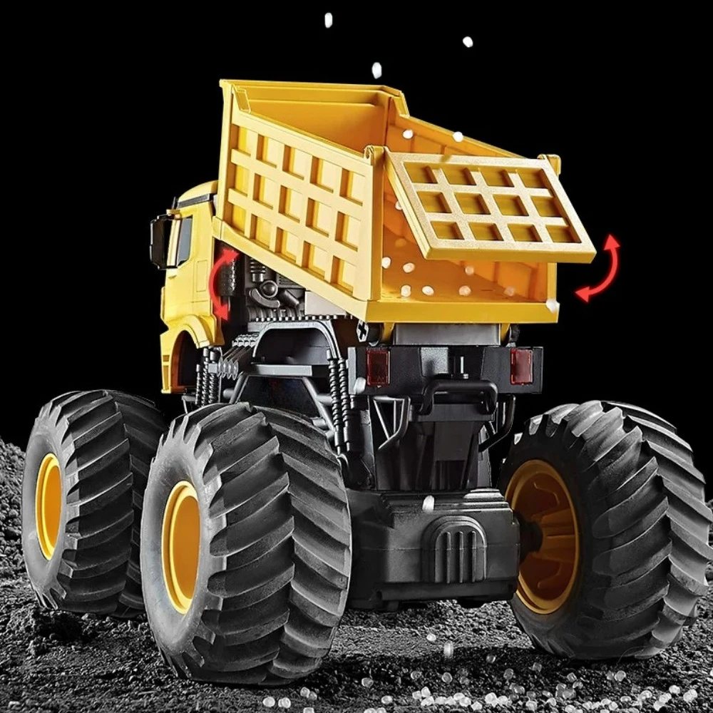 1/10 Extra Large RC Construction Vehicle Set Detachable and Assembleable Excavator Crane Electric Toy Car Gift for Boys