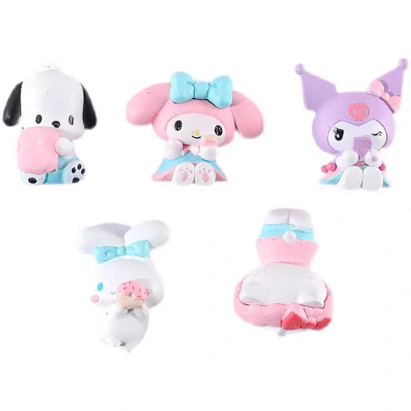 5 ピース/ロットサンリオクロミメロディーホームデスクトップケーキ装飾飾り人形置物アクセサリーおもちゃギフト少年少女のため