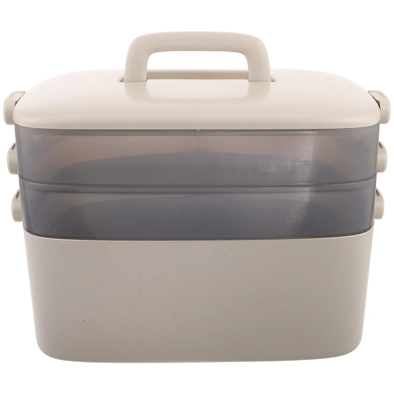 

Transparent Three-Layer Medicine Organizer Box Large Capacity Portable Storage Case for Household Medication Travel