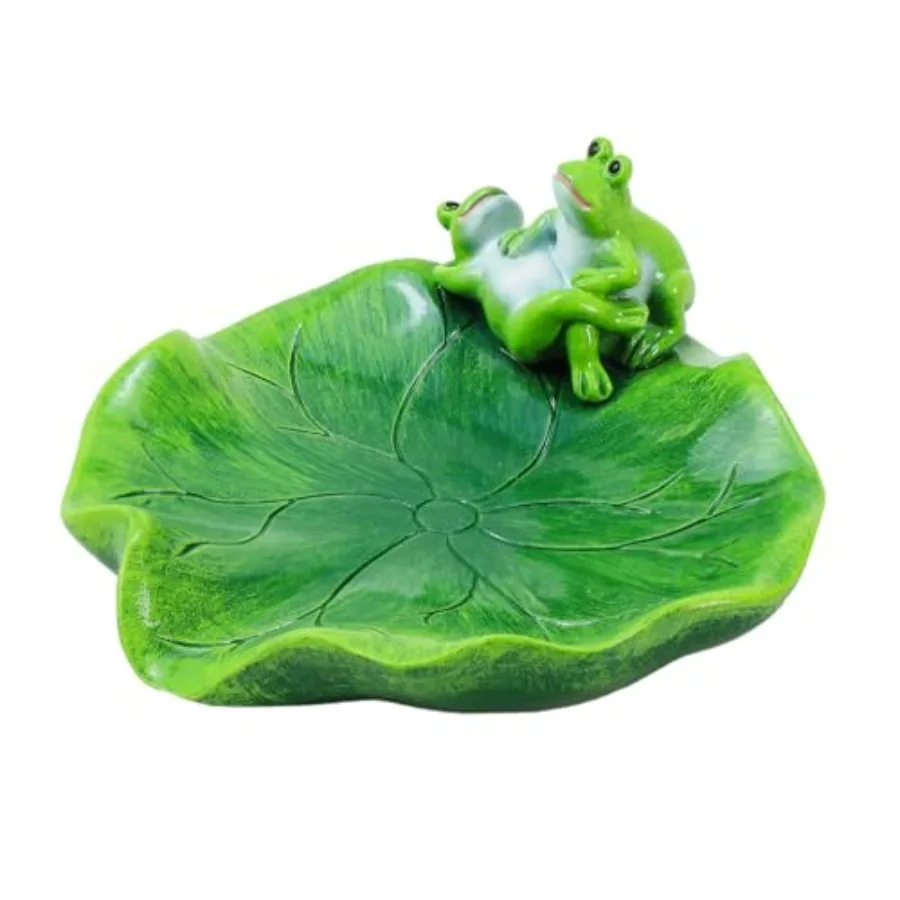 

Frog Soap Dish Lotus Leaf Resin Soap Holder Soap Box Storage Tray