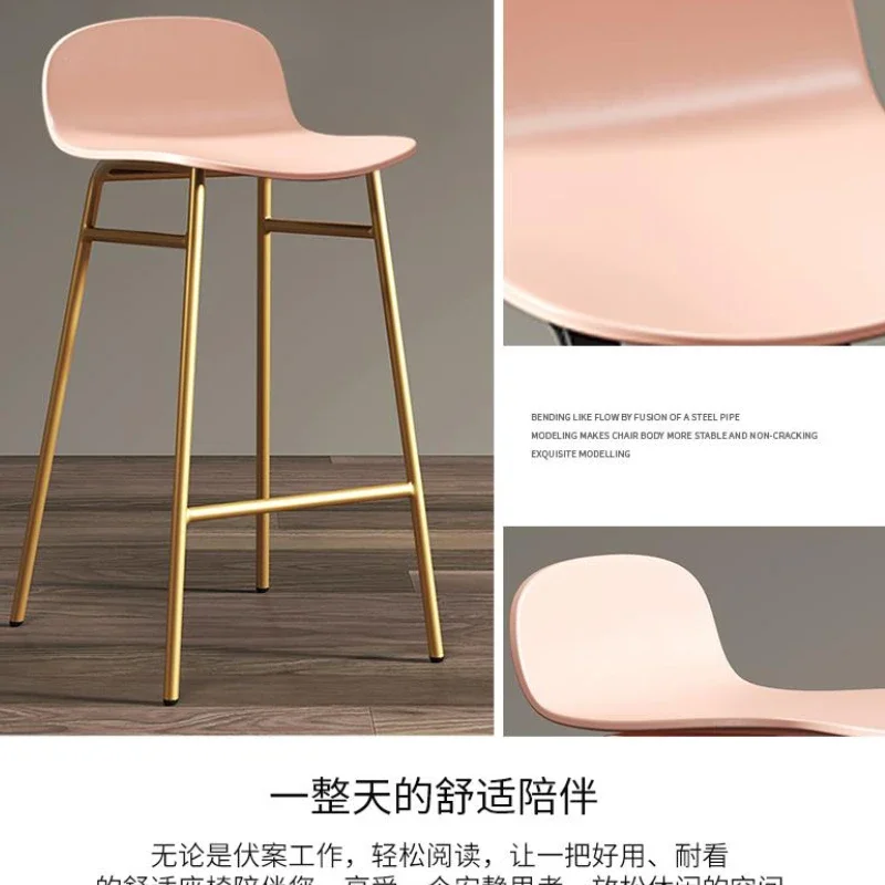 Luxury On Offer Stool Chair Living Room High Stools Modern Bar Chair High Quality Kitchen Furniture Backrest Manicure Metal