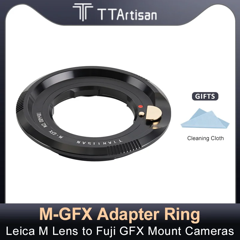 TTArtisan LM-GFX Camera Lens Adapter Convertor Ring for Leica M lenses to Fujifilm GFX G-mount Camera GFX50S GFX50R GFX100