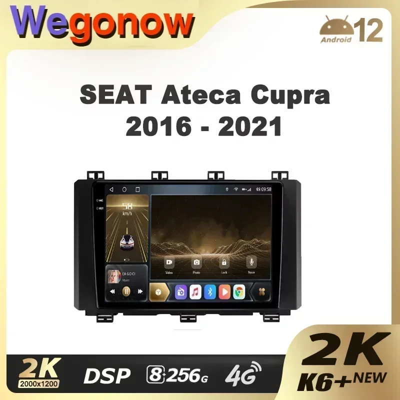 Ownice K6 + 2K for SEAT Ateca Cupra 2016 - 2021 Car Radio Multimedia Video Player Navigation Stereo GPS Android 12 No 2din 2 Din