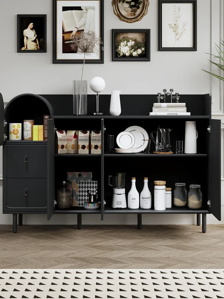 

Sideboard Cabinet Living Room Wall-Mounted Storage Cabinet Wind Black Storage Cabinet