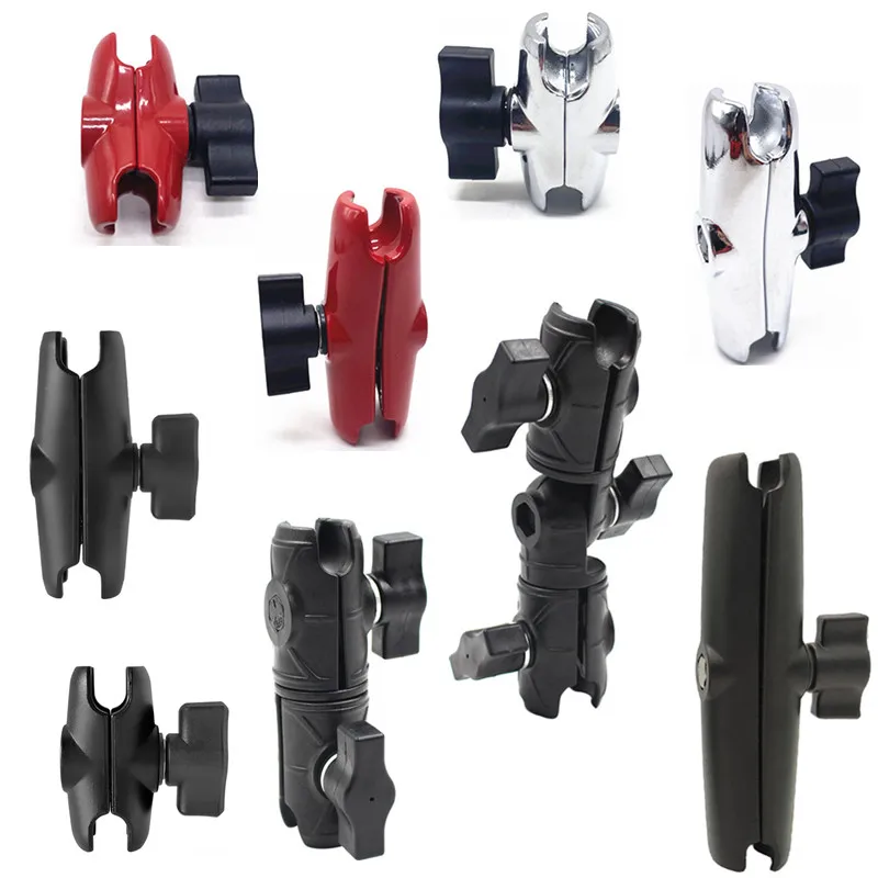 Алюминий, 15 см, 9,4 см, 9 см, 6,1 см, 5,5 см, длинный кронштейн с двойной розеткой для 1-дюймовых шариковых основок для держателя мобильного телефона