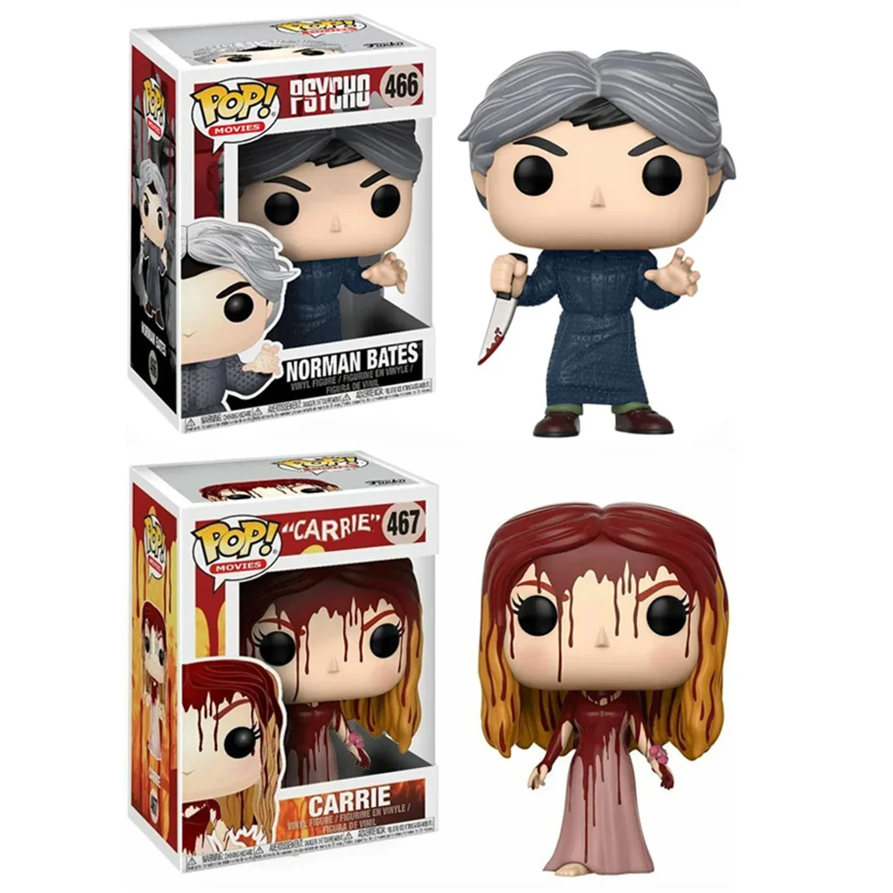 Экшн-фигурки Funko Pop из фильмов ужасов, психонорман Бейтс #466 Кэрри #467, виниловые куклы, игрушки, подарок для детей